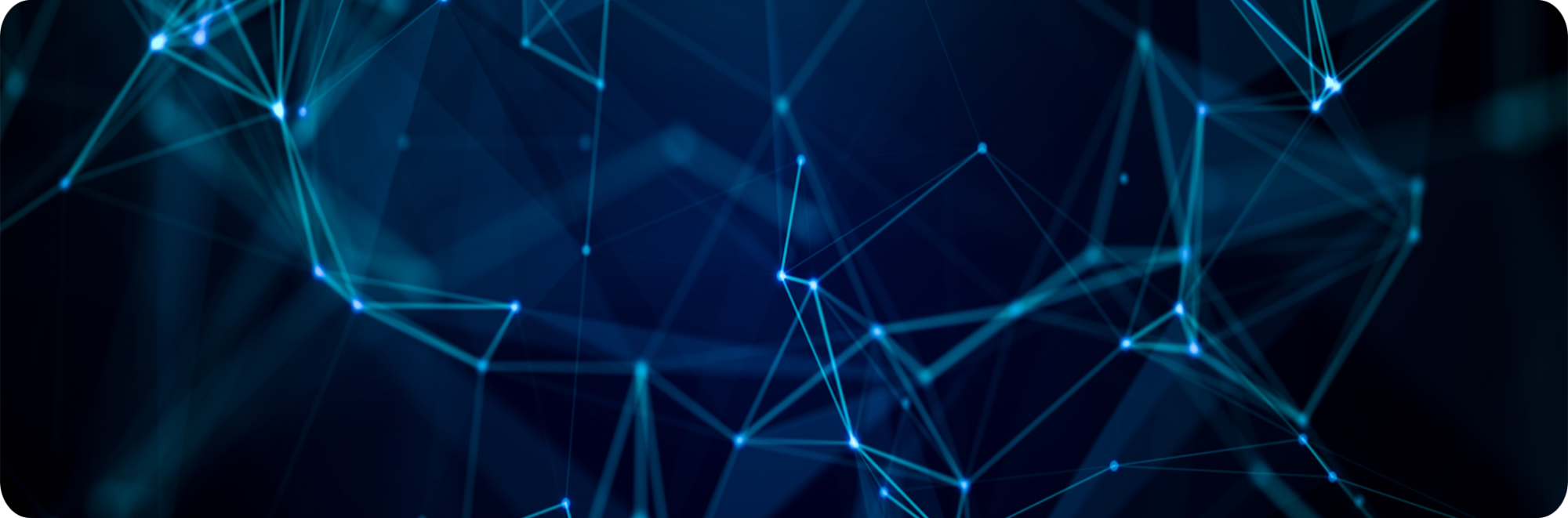 Réseau de points et de lignes bleus symbolisant la conception de réseaux